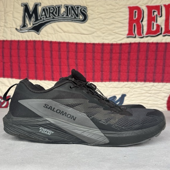 Size 13 - Salomon Sense Ride 5 GTX Men's Running Shoes Black Grey 471472 - Picture 7 of 13